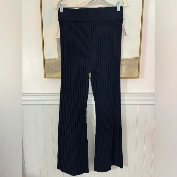 BAGATELLE Navy Blue Ribbed Knit Sweater Pants Size Medium - Picture 9 of 9
